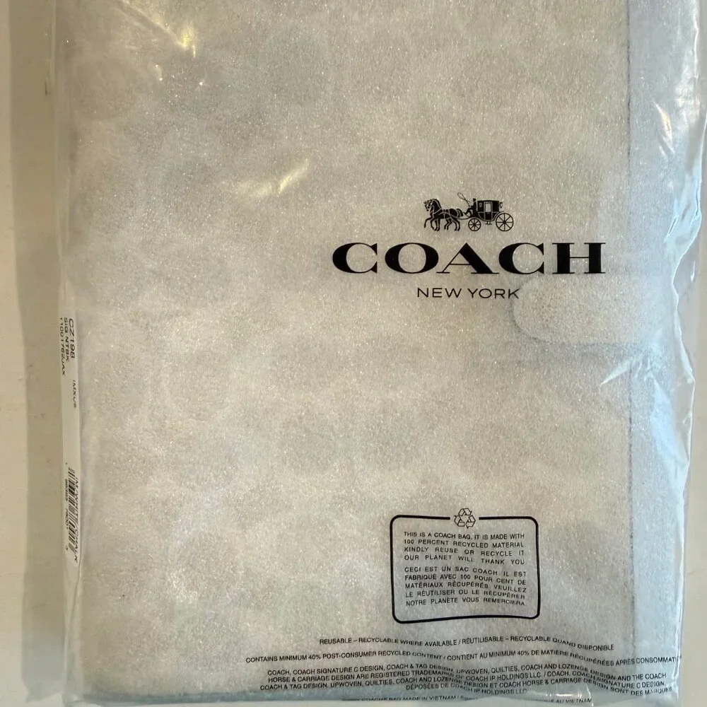 Coach Notebook In Signature Canvas, chalk white, lined pages, refillable - Picture 3 of 6